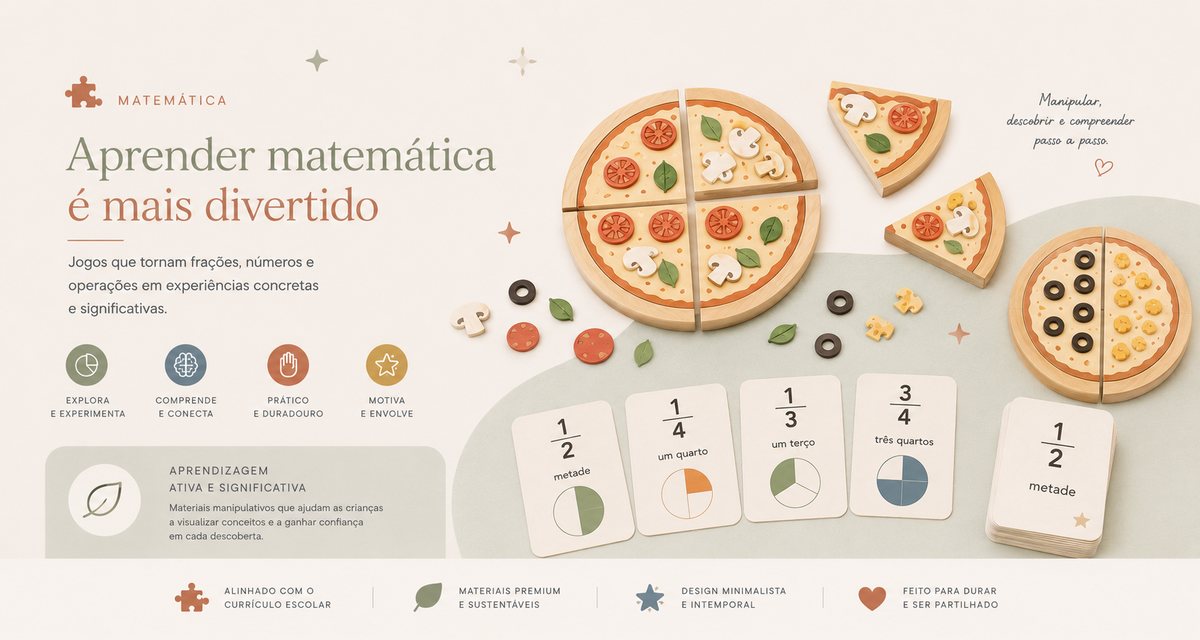 Coleção de Matemática — pizza magnética de frações