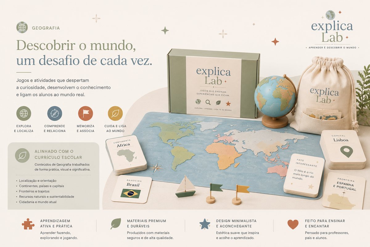Coleção de Geografia — mapa de Portugal por regiões